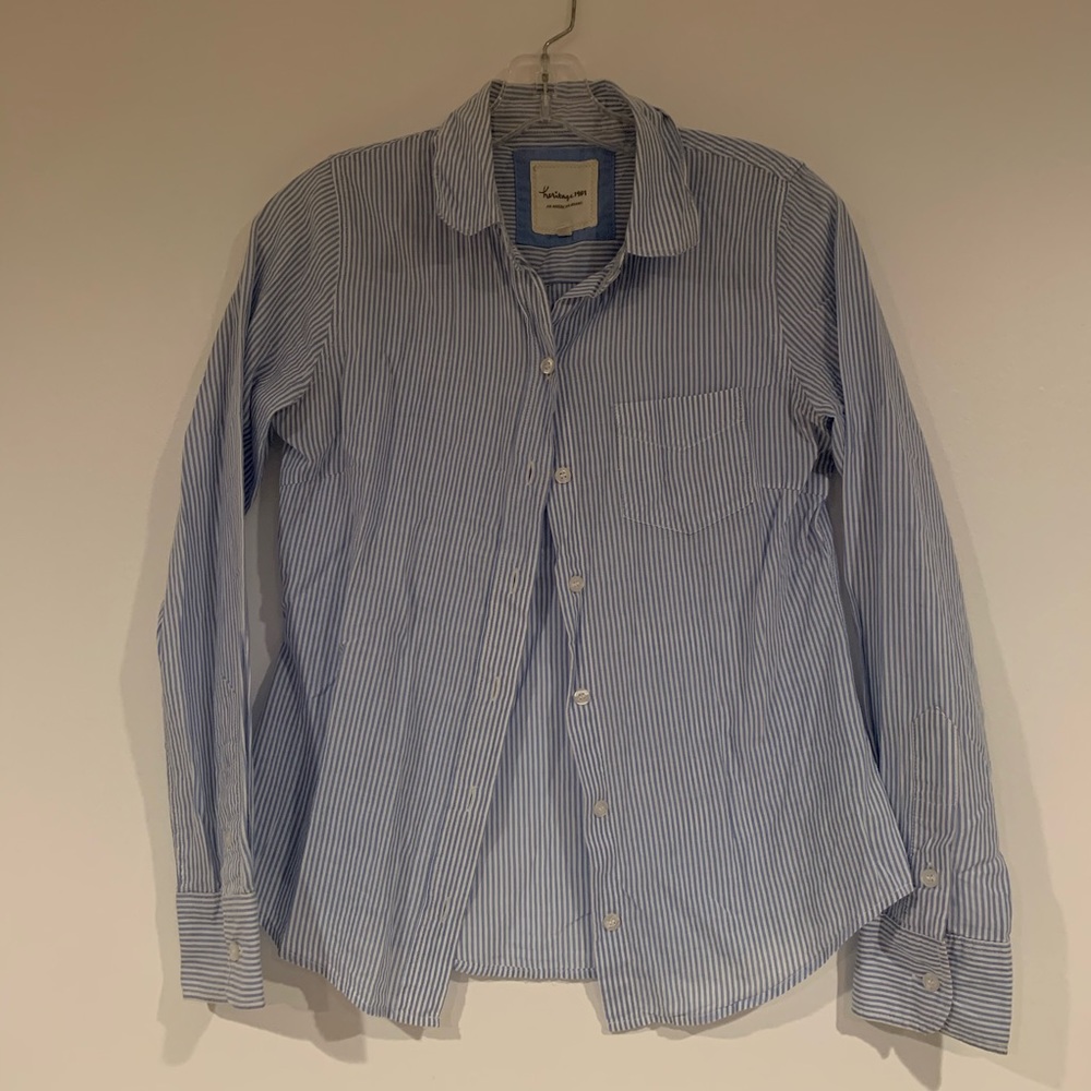 Blue Striped Button Down